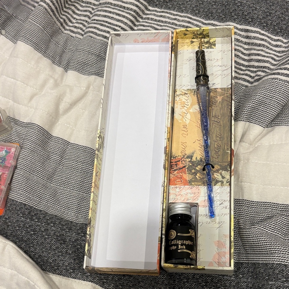 Glass Dip Pen with Calligraphy Ink Set